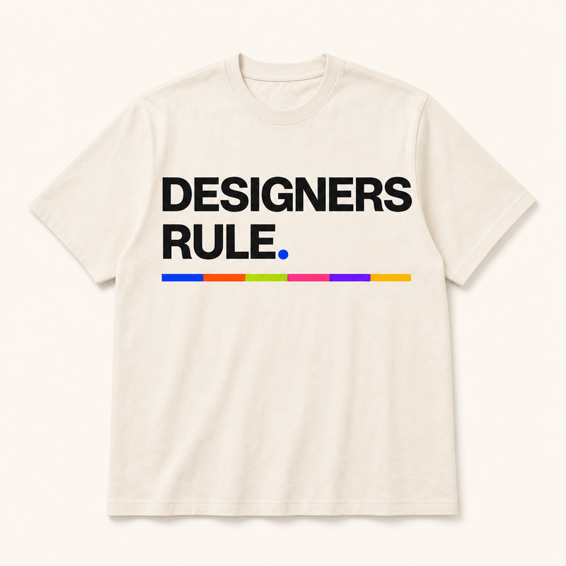 Cream Designers Rule. Heavyweight Tee