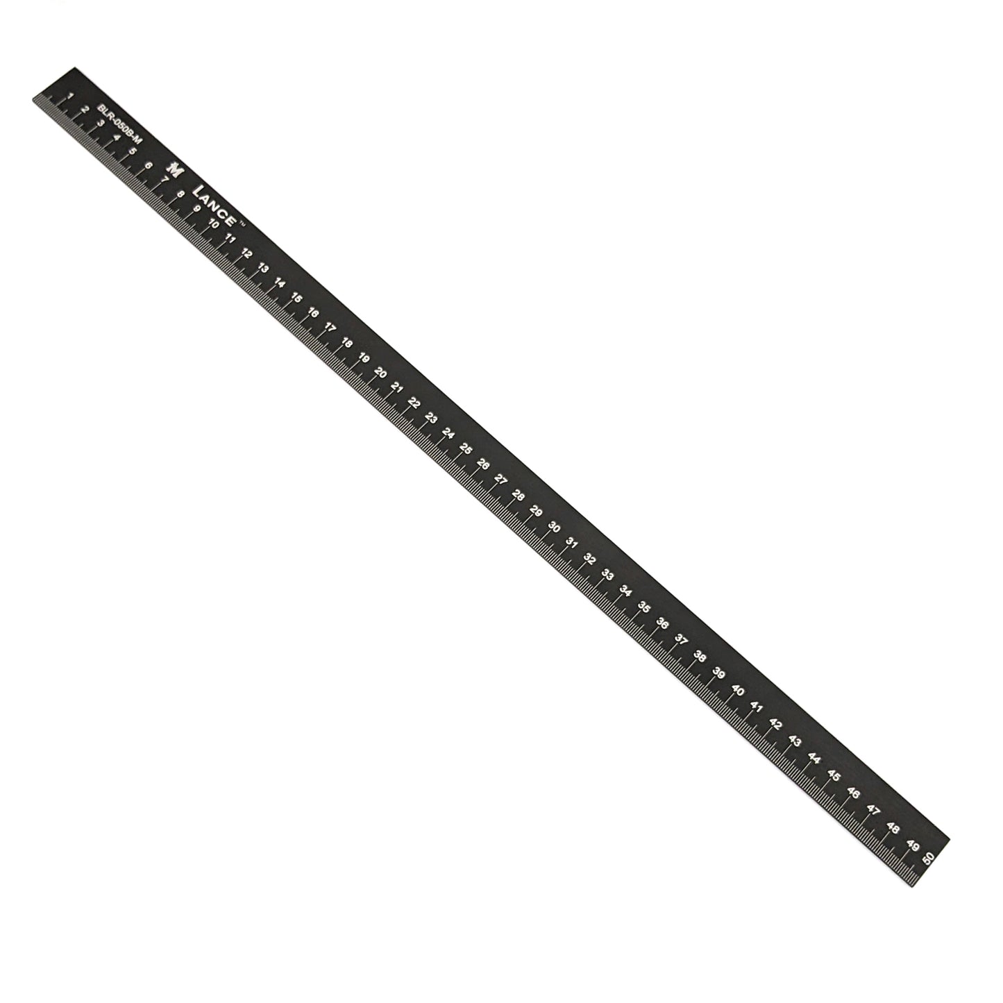 Lance Black Metric Ruler with bottom edge left-to-right centimeter markings