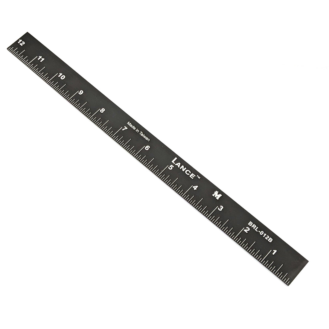 Black Anodized Right-to-Left Bottom Edge Rule