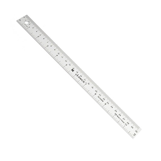 Lance E-Metric Straight Edge Ruler with inch and centimeter scales