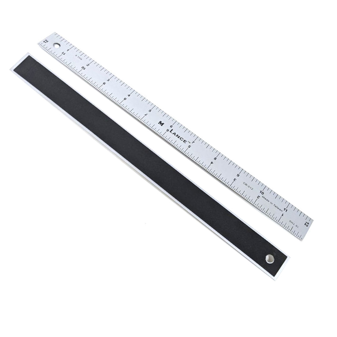 Slip-Resistant-Backed Aluminum Ruler