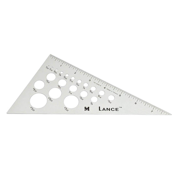 LANCE 10" TEMPLATE TRIANGLE RULER 30°/60°/90° - Lance Rulers - Precision Measuring Tools