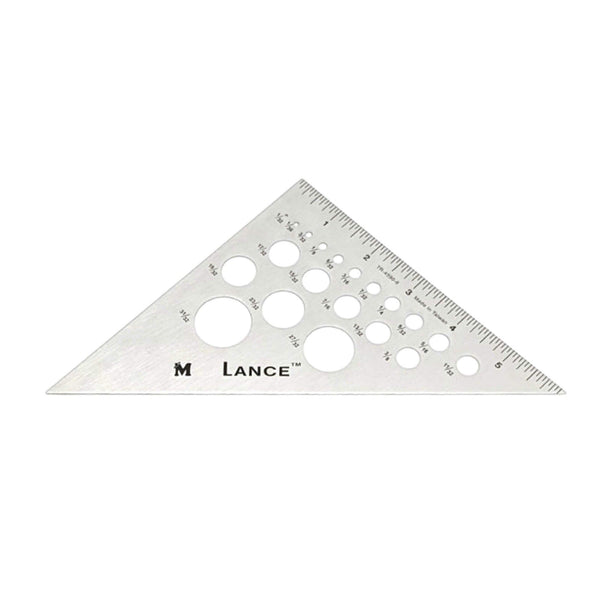 LANCE 10" TEMPLATE TRIANGLE RULER 45°/45°/90° - Lance Rulers - Precision Measuring Tools