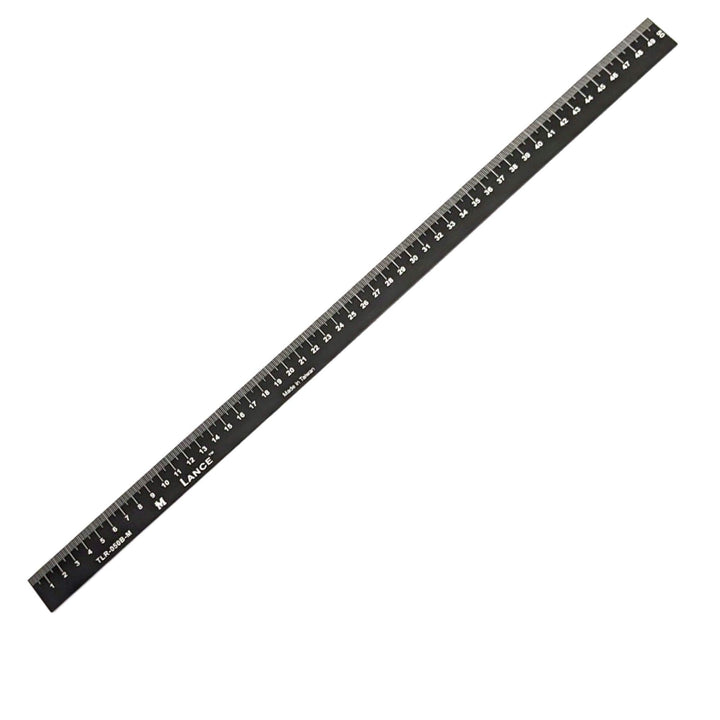 LANCE 100CM LEFT/RIGHT TOP EDGE BLACK METRIC RULE - Lance Rulers - Precision Measuring Tools