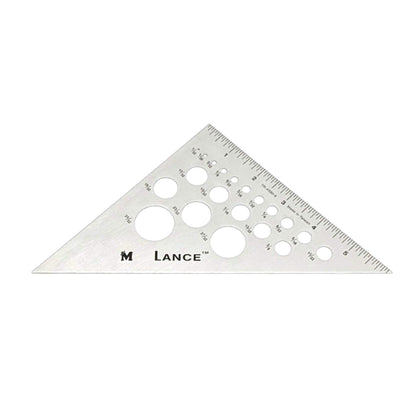 Lance 12" Template Triangle Ruler 45°/45°/90°