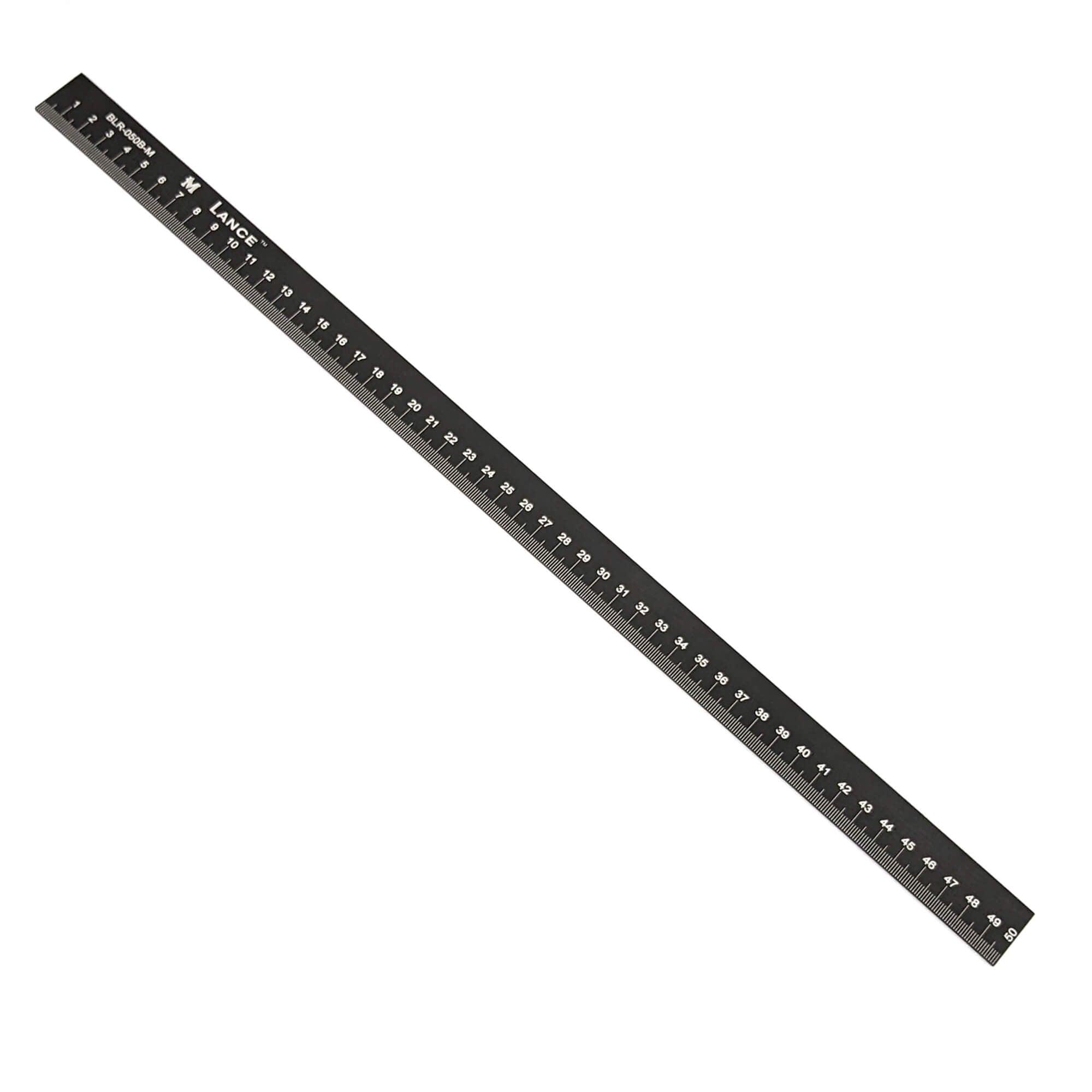 LANCE 150CM LEFT-RIGHT BOTTOM EDGE BLACK METRIC RULE – Lance Rulers ...