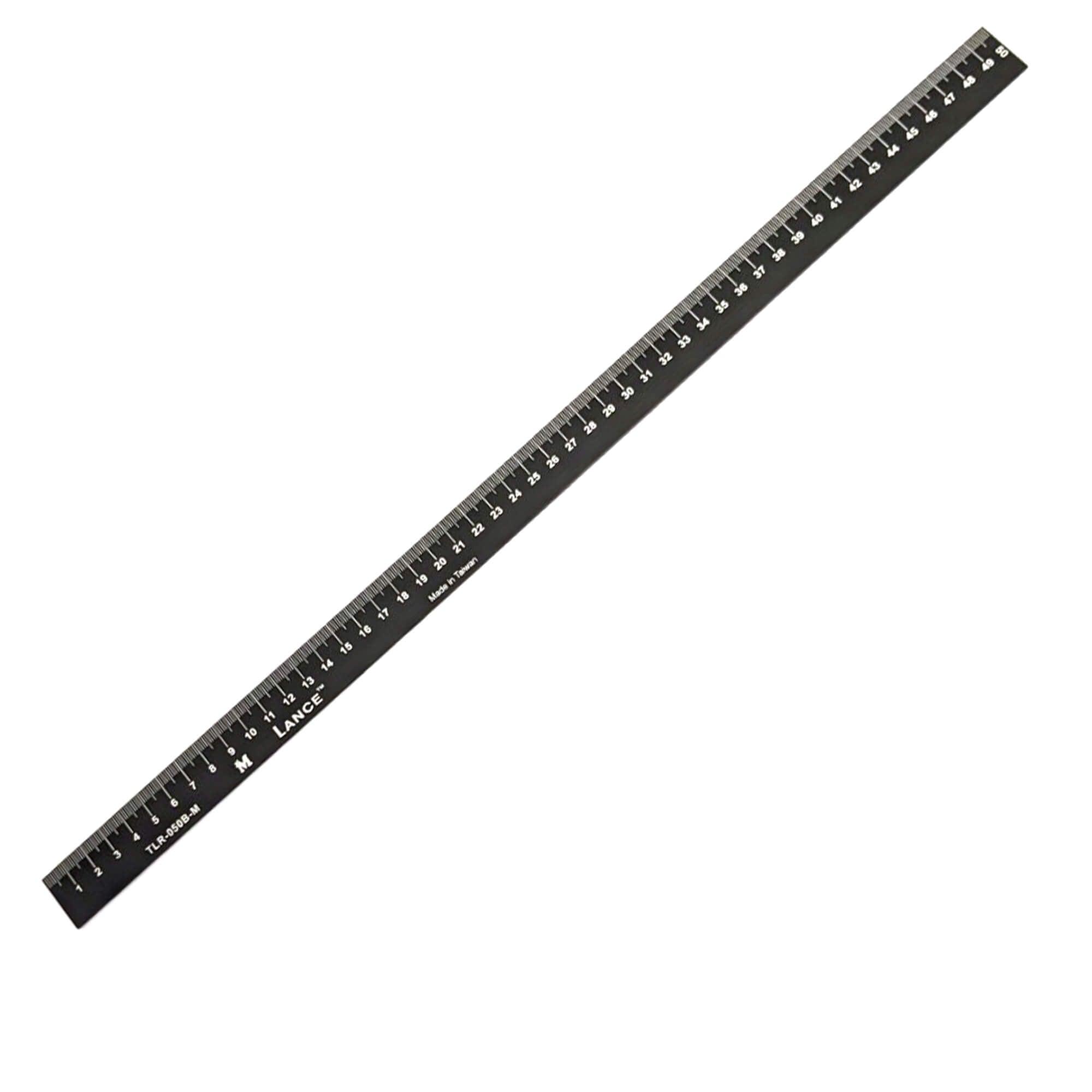 LANCE 150CM LEFT/RIGHT TOP EDGE BLACK METRIC RULE – Lance Rulers ...
