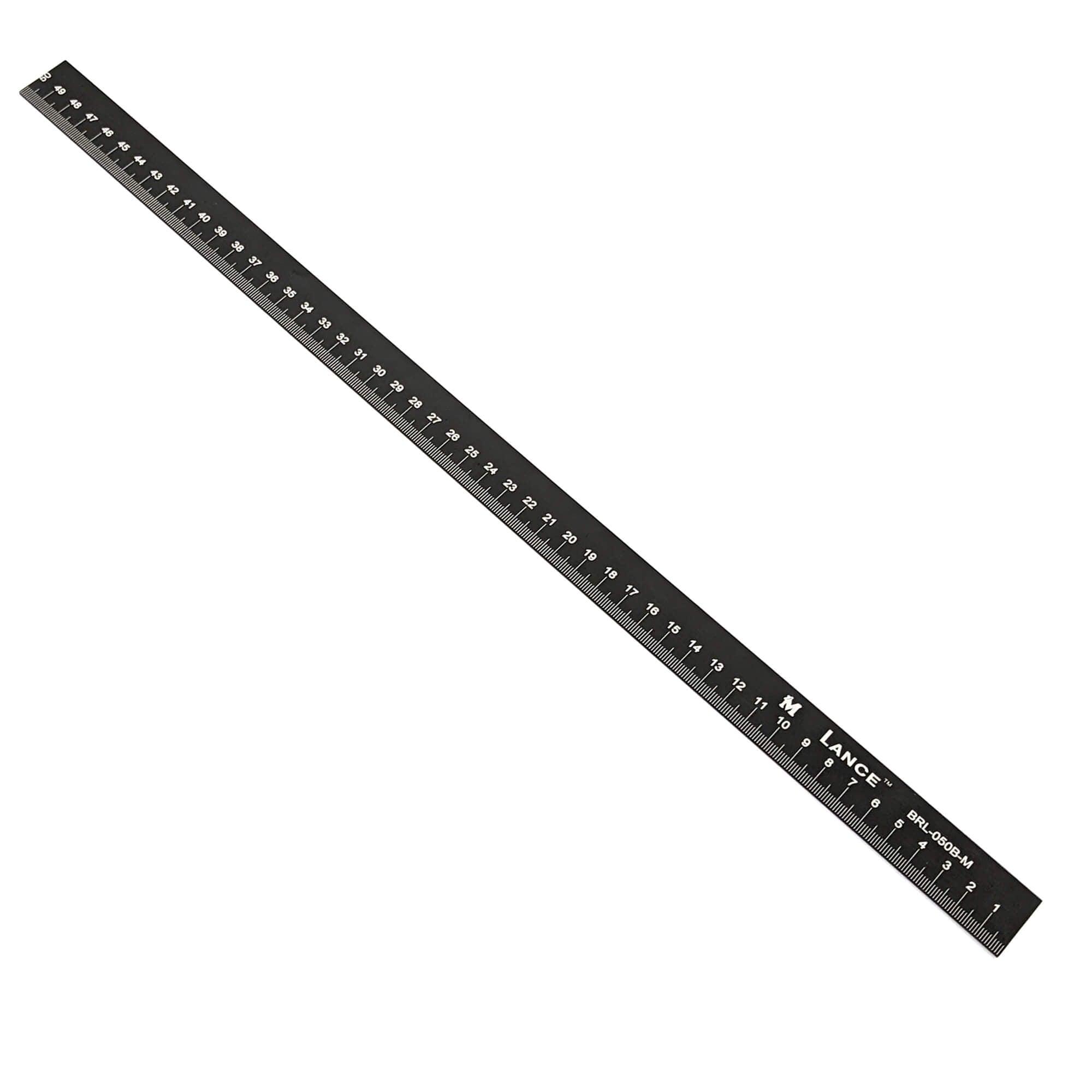 LANCE 150CM RIGHT-LEFT BOTTOM EDGE BLACK METRIC RULE – Lance Rulers ...