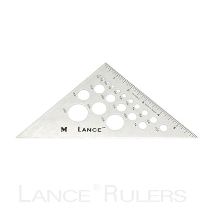 Lance 8" Template Triangle Ruler 45°/45°/90°