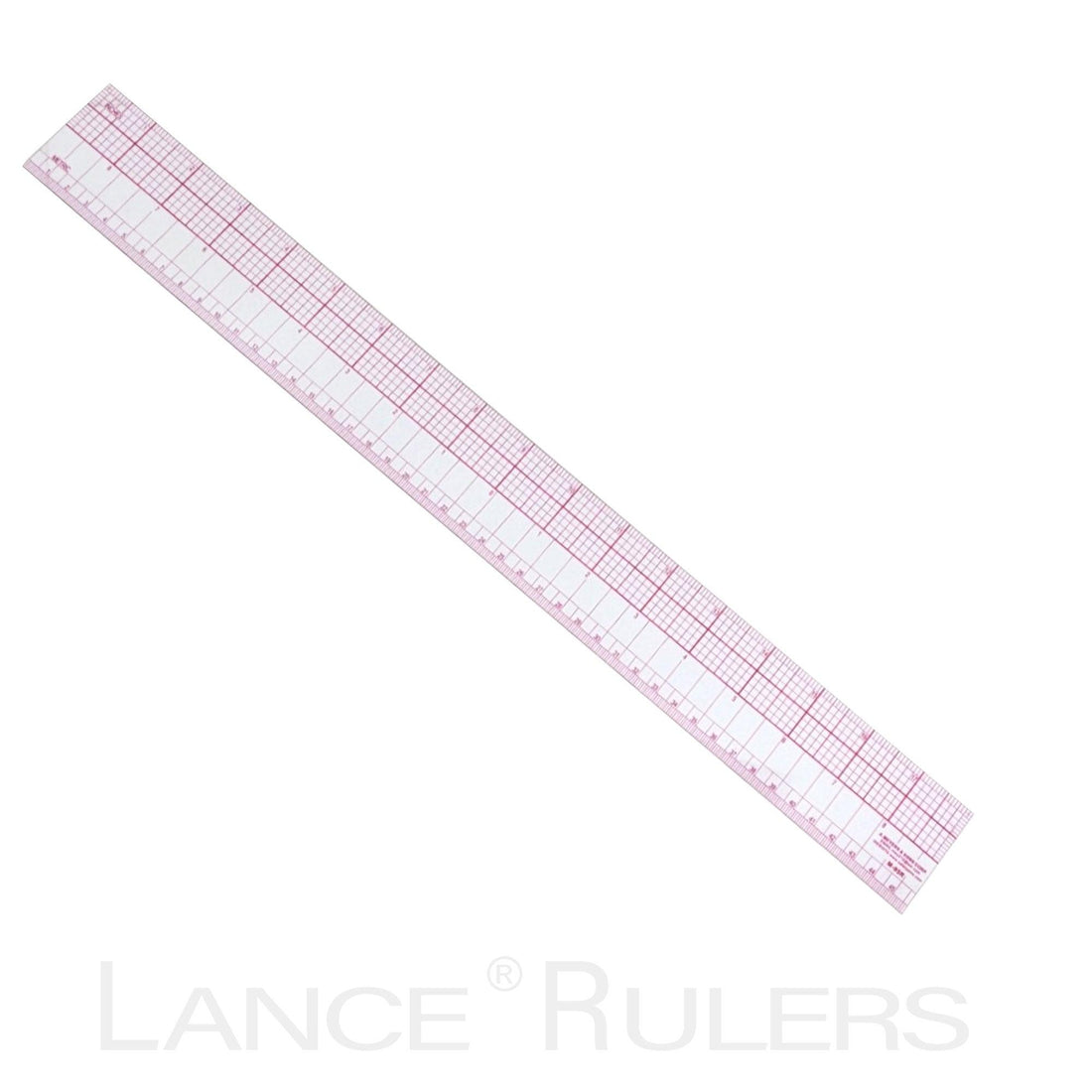 LANCE 2" 18" GRAPHIC METRIC RULER RED