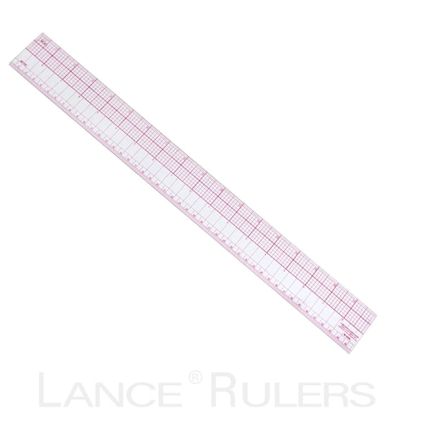 LANCE 2" 18" GRAPHIC METRIC RULER RED - Lance Rulers - Precision Measuring Tools