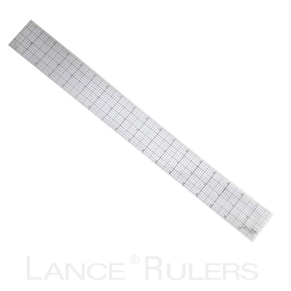 LANCE 2" X 18" GRAPHIC RULER BLACK - Lance Rulers - Precision Measuring Tools
