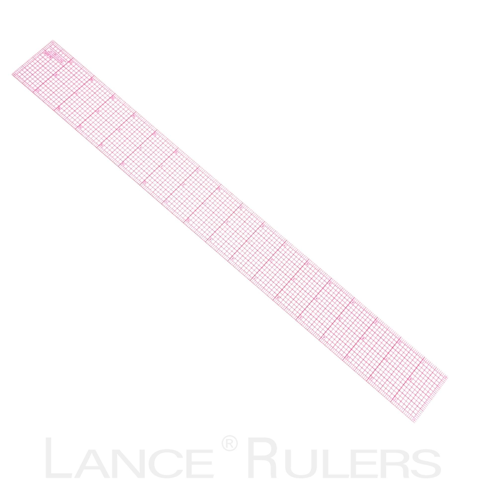 LANCE 2 X 18 GRAPHIC RULER RED – Lance Rulers - Precision