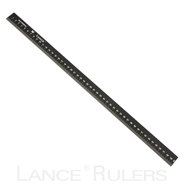 LANCE 200CM LEFT/RIGHT BOTTOM EDGE BLACK METRIC RULE - Lance Rulers - Precision Measuring Tools