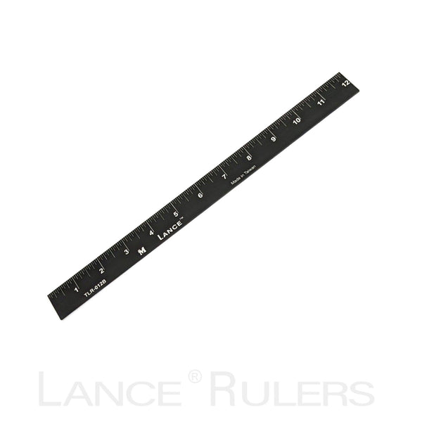 LANCE 24"BLACK ANODIZED LEFT/RIGHT TOP EDGE RULE - Lance Rulers - Precision Measuring Tools