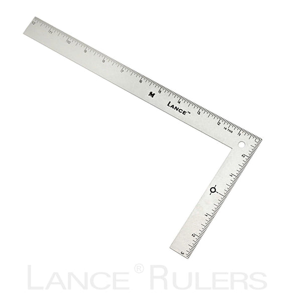 LANCE 24" X 14" STANDARD ALUMINUM L-SQUARE - Lance Rulers - Precision Measuring Tools