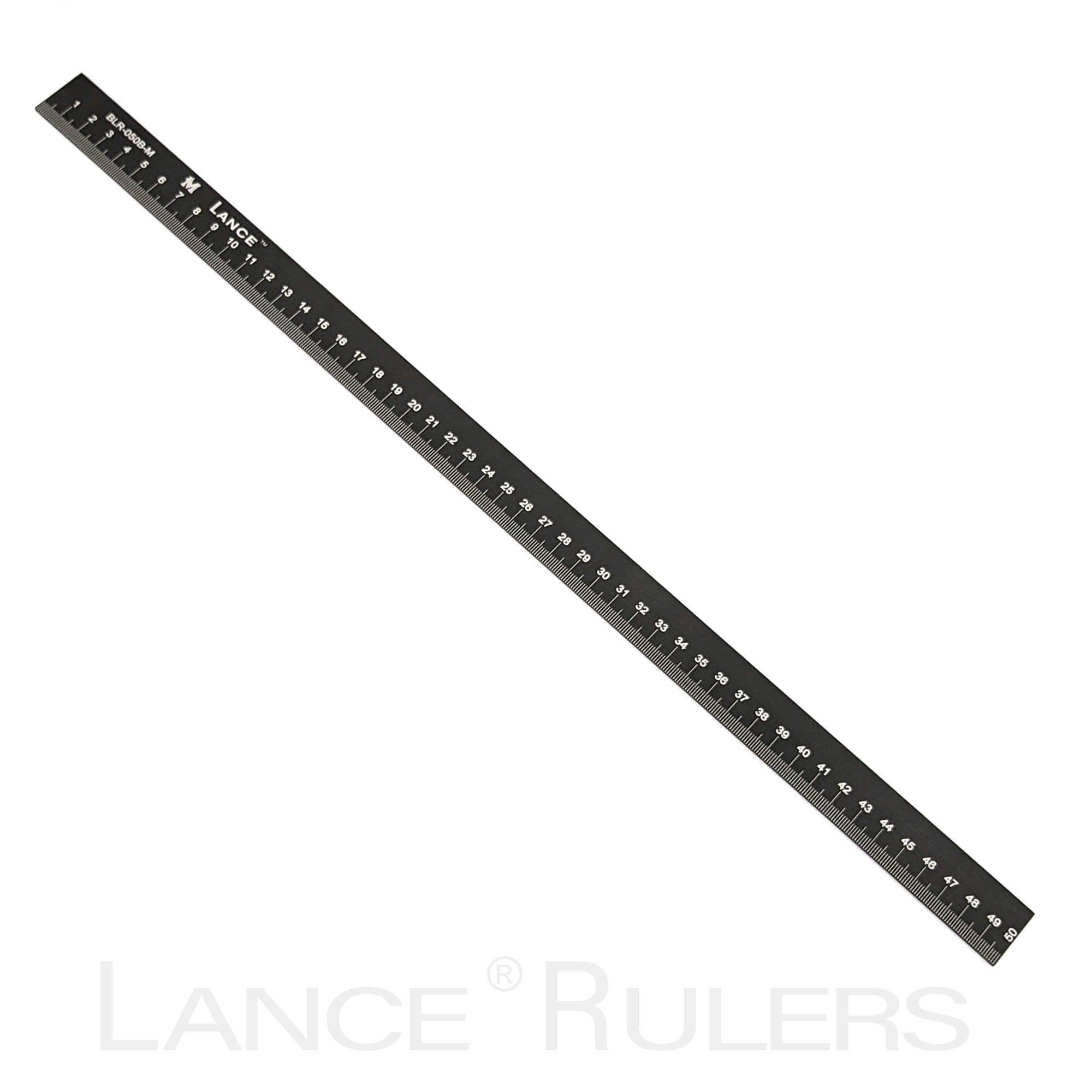 LANCE 50CM LEFT/RIGHT BOTTOM EDGE BLACK METRIC RULE – Lance Rulers ...