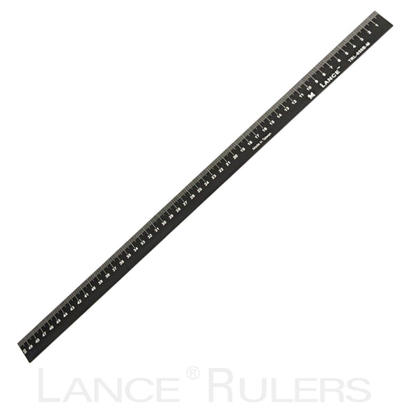 LANCE 50CM RIGHT/LEFT TOP EDGE BLACK METRIC RULE - Lance Rulers - Precision Measuring Tools